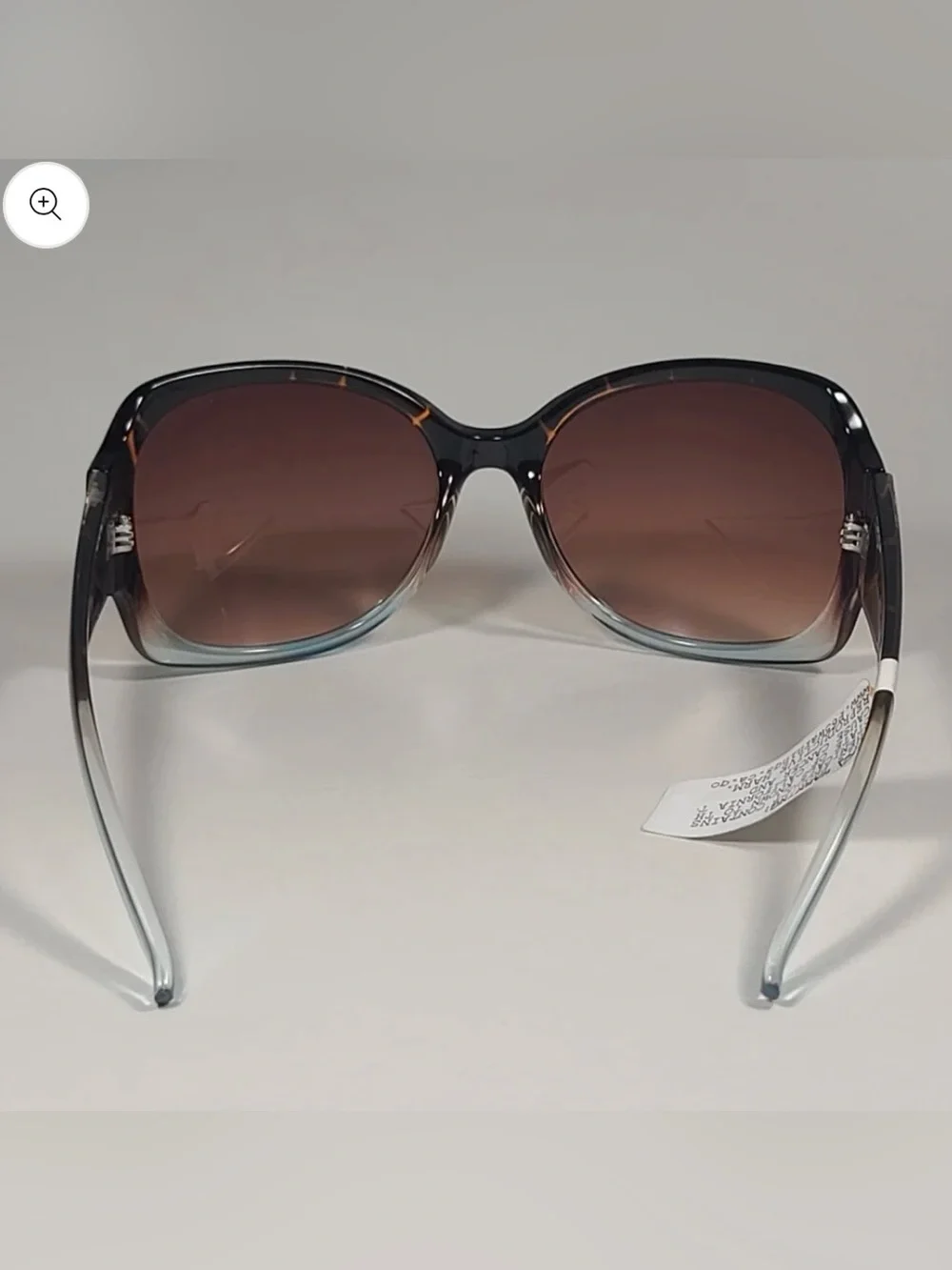Guess Oversized Butterfly Sunglasses Brown Tortoise blue Gradient GUF200 TO-34A
